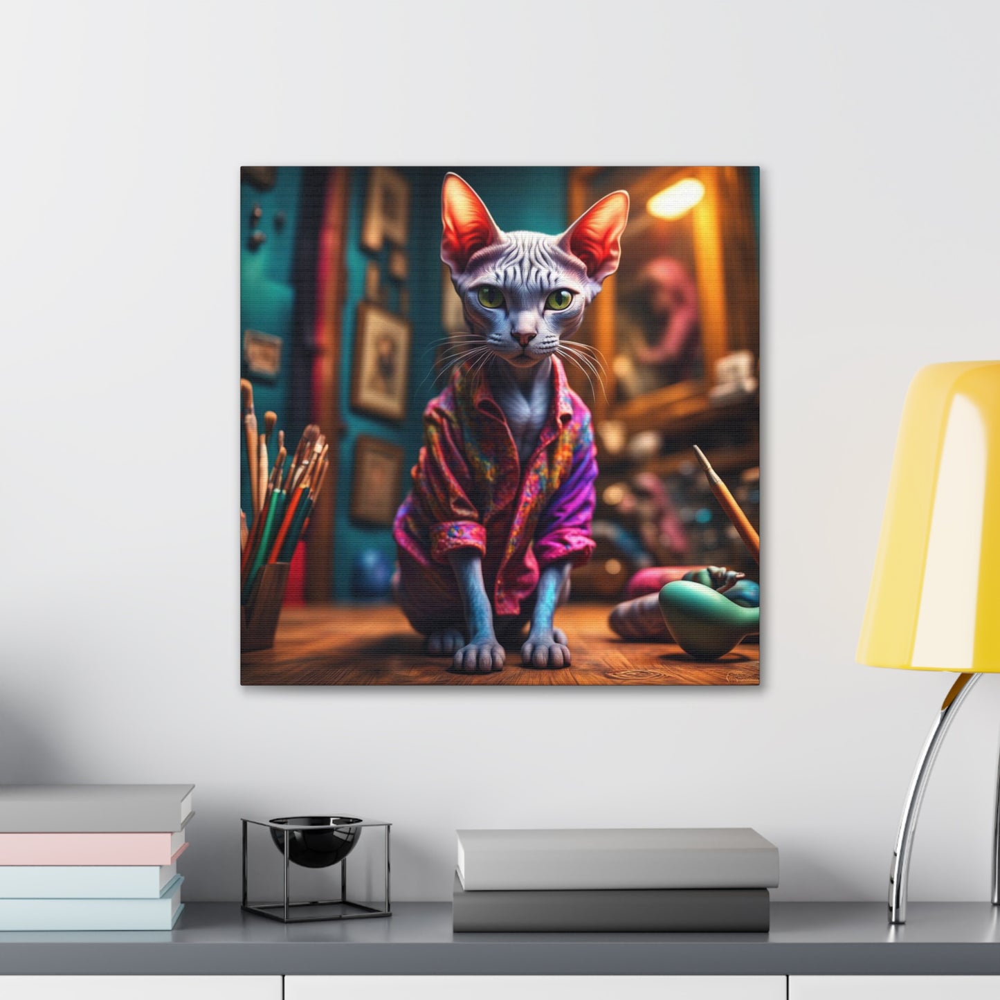 The Artist Cat Profession NFT Art Canvas Gallery Wraps