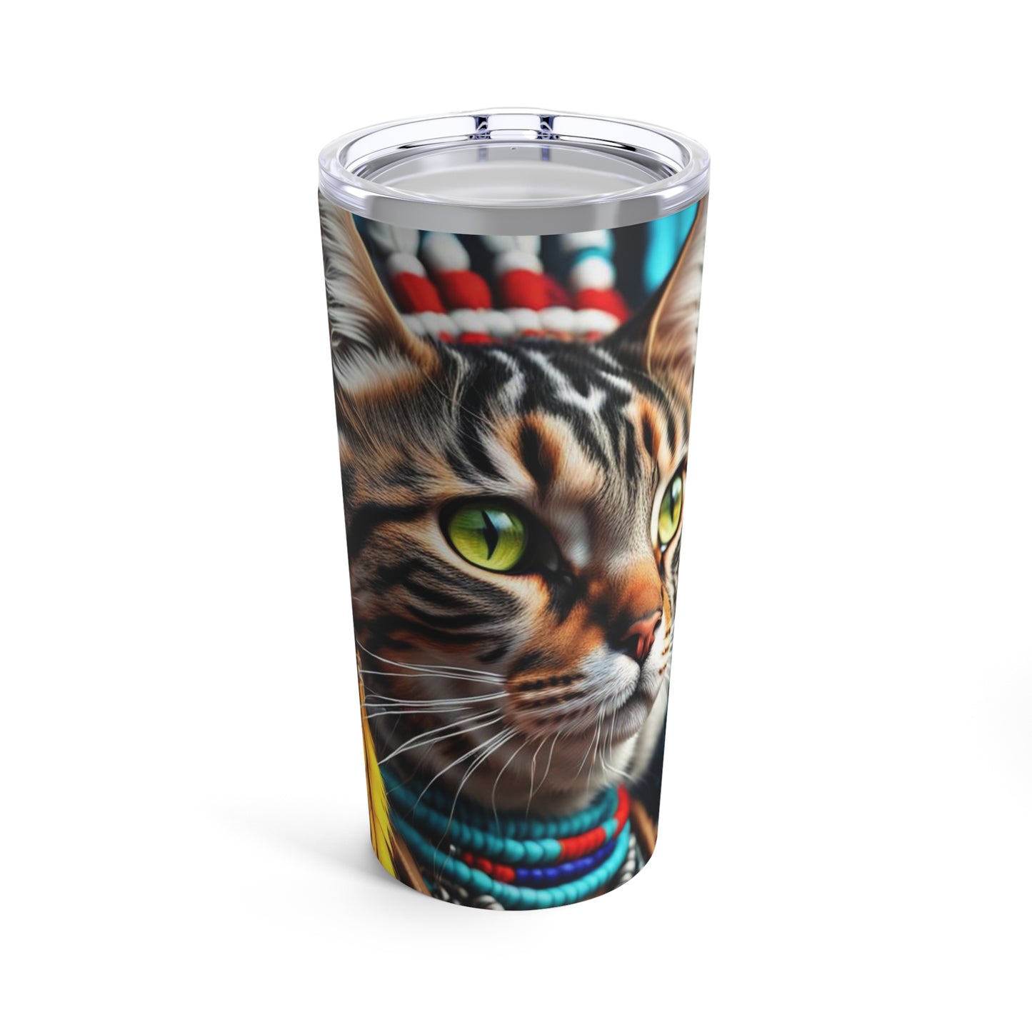 The American Indian Chief Cat Profession NFT Art Tumbler 20oz