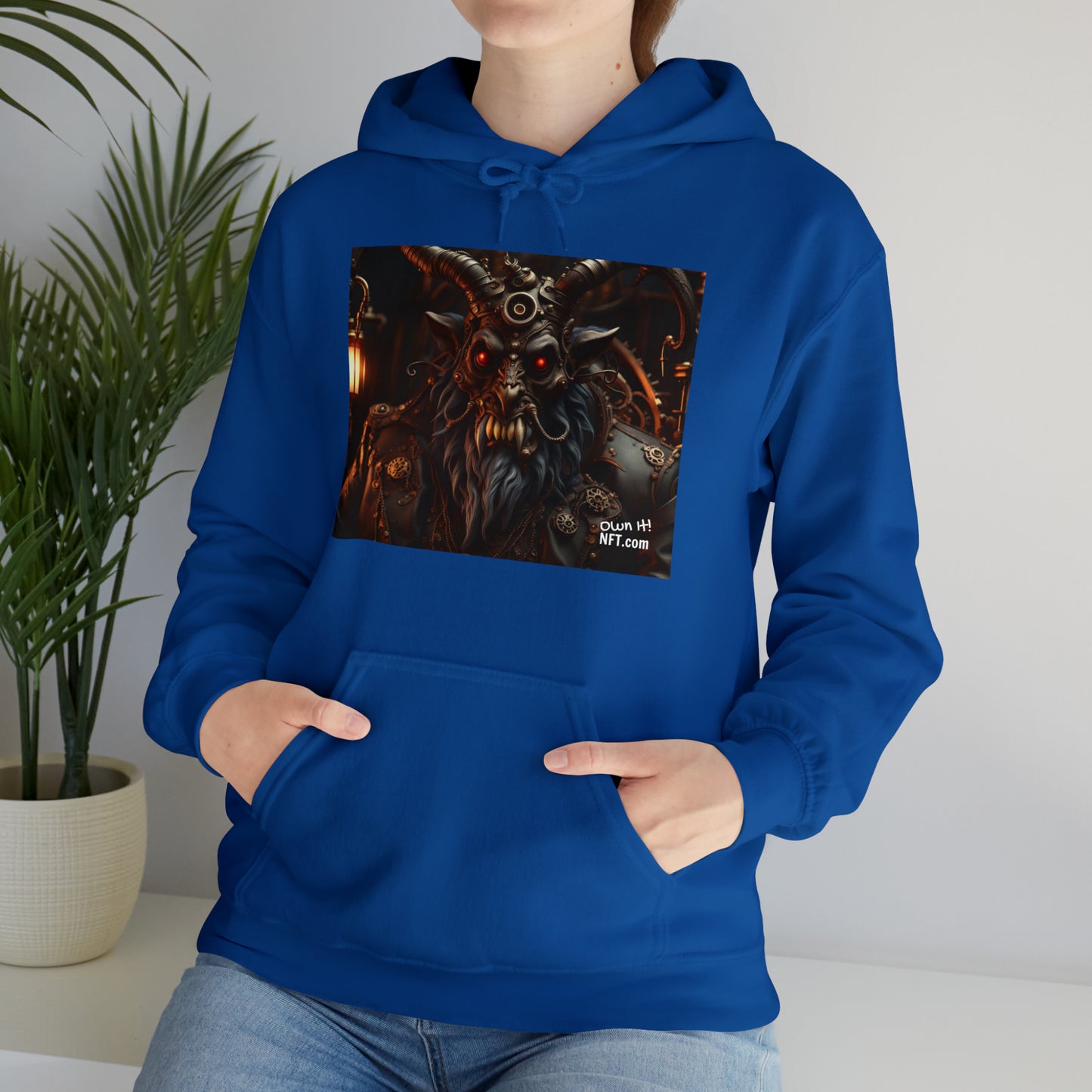 Steampunk Krampus NFT Art Unisex Heavy Blend™ Hooded Sweatshirt