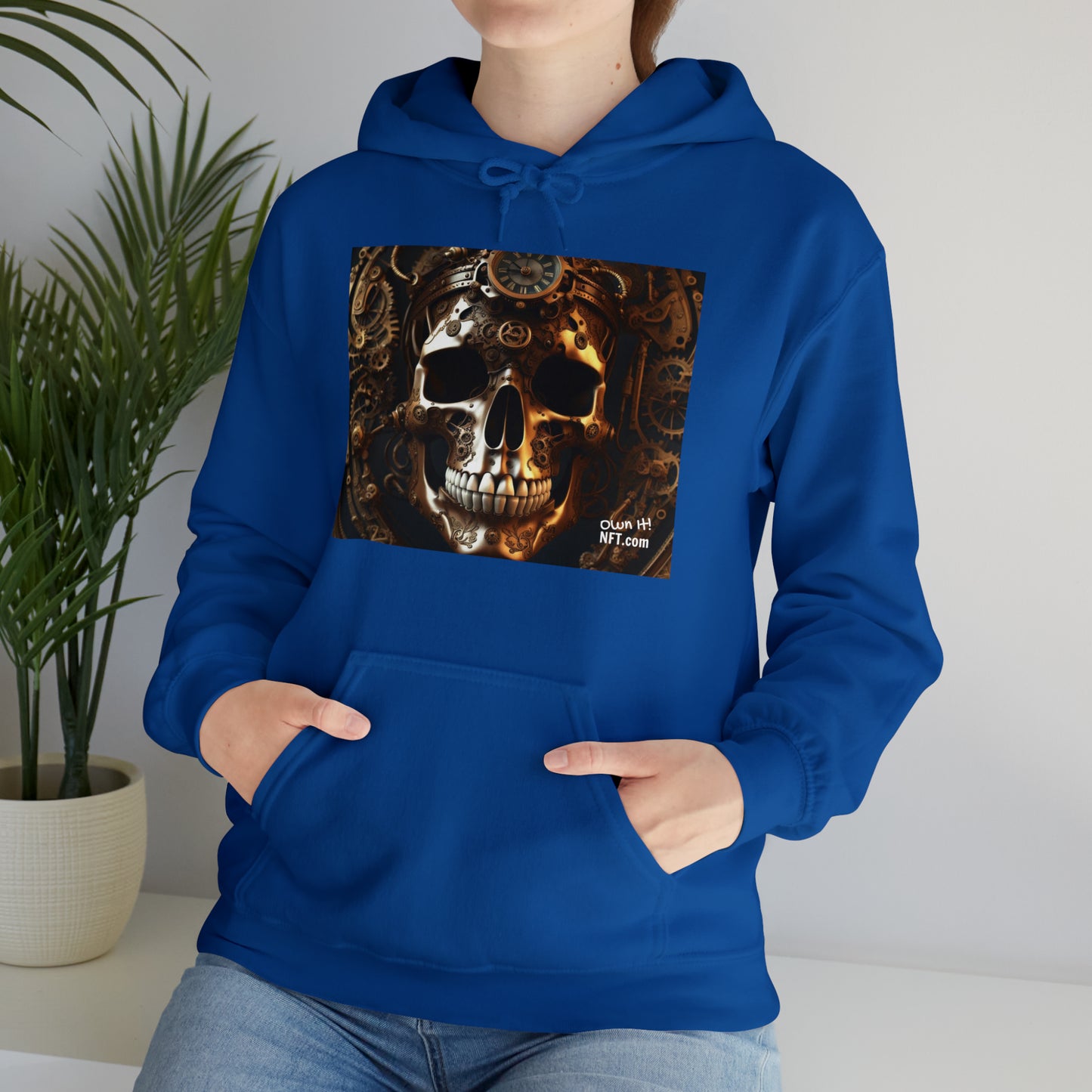 Steampunk Skull NFT Art Unisex Heavy Blend™ Hooded Sweatshirt