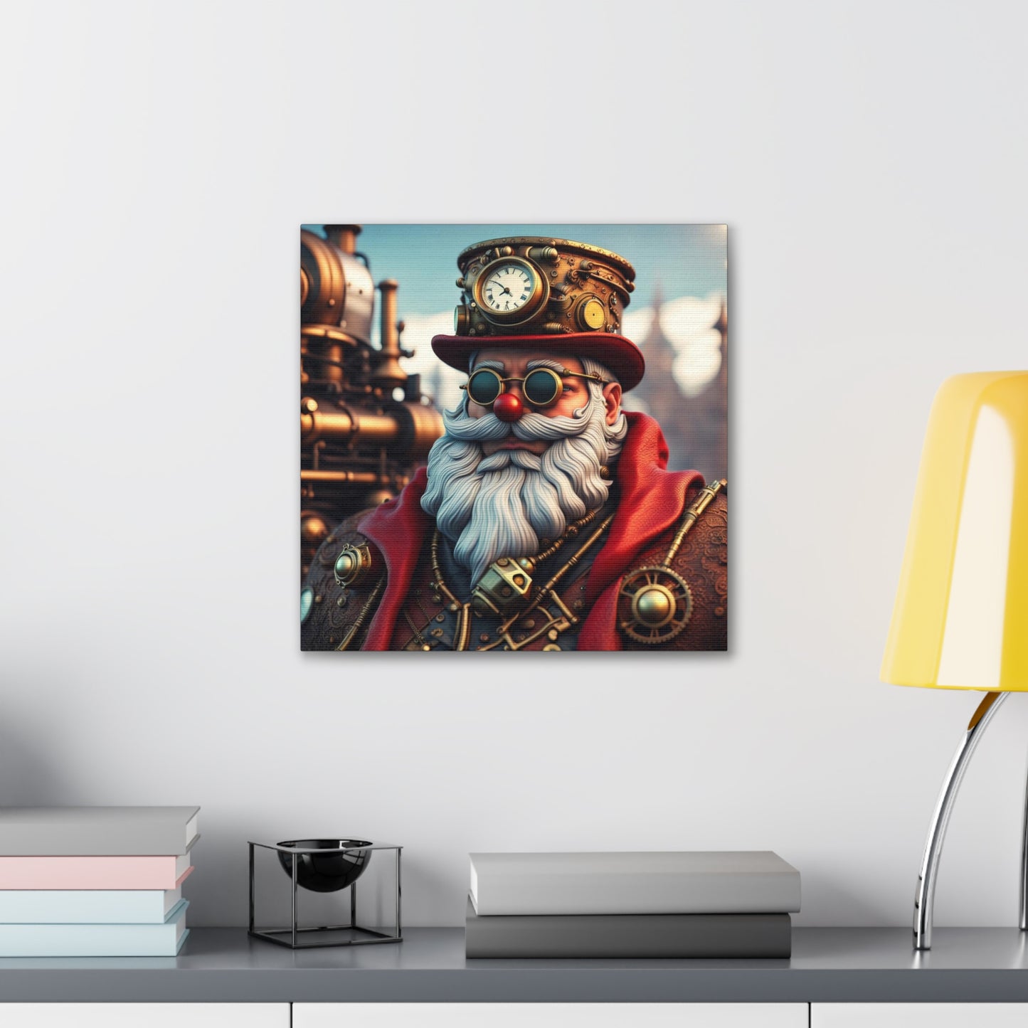 Steampunk Santa Claus NFT Art Canvas Gallery Wraps