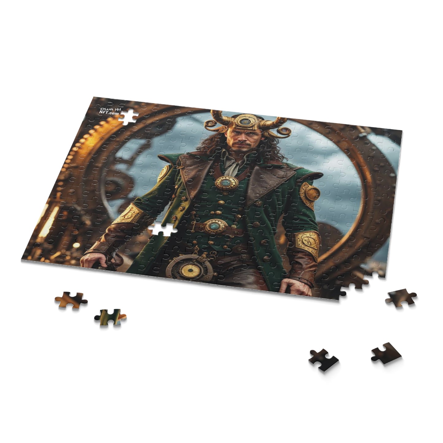 Steampunk Norse God Loki NFT Art Collection Puzzle (120, 252, 500-Piece)