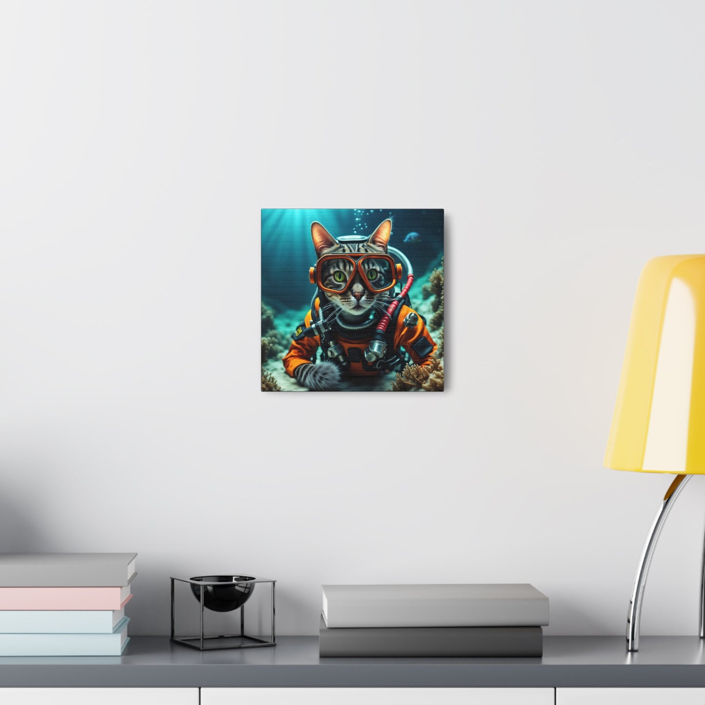 The Scuba Diver Cat Profession NFT Art Canvas Gallery Wraps