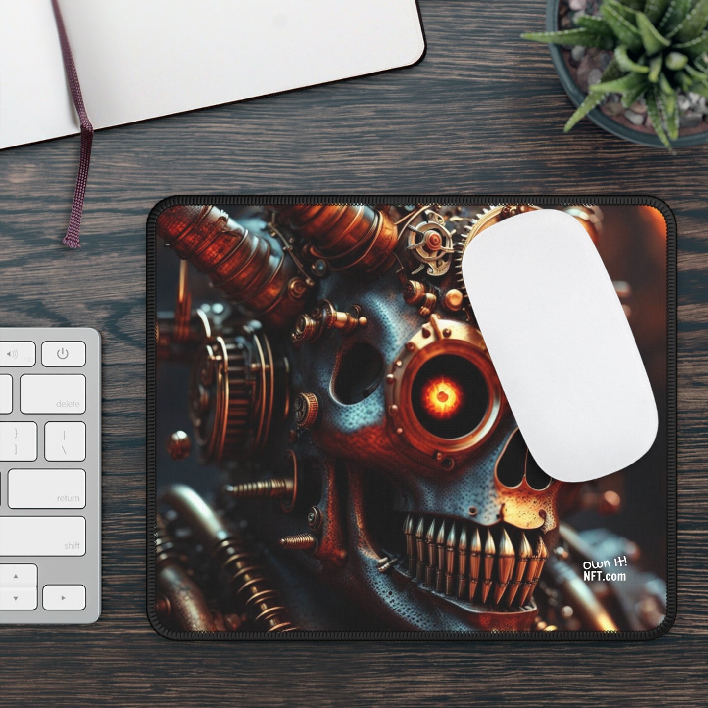 Steampunk Devil NFT Art Gaming Mouse Pad