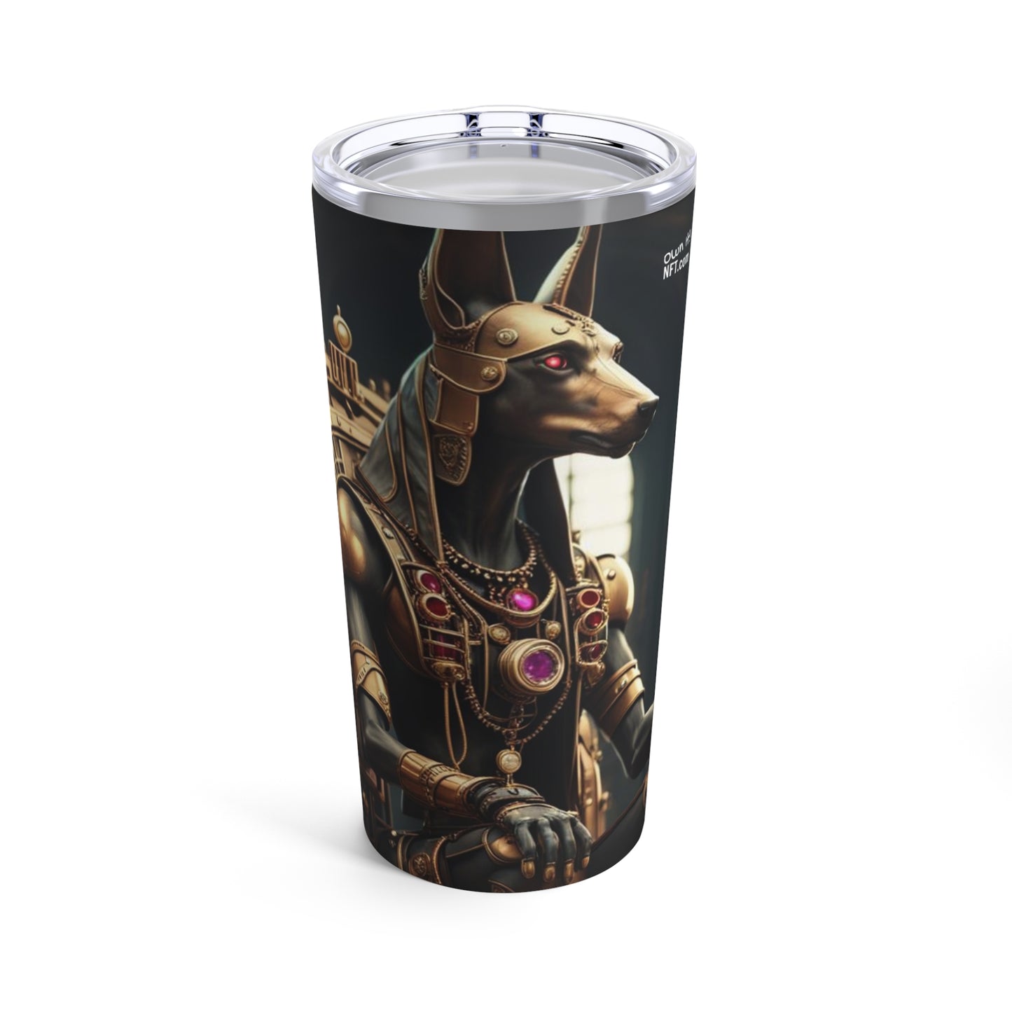 Steampunk Egyptian God Anubis NFT Art Tumbler 20oz