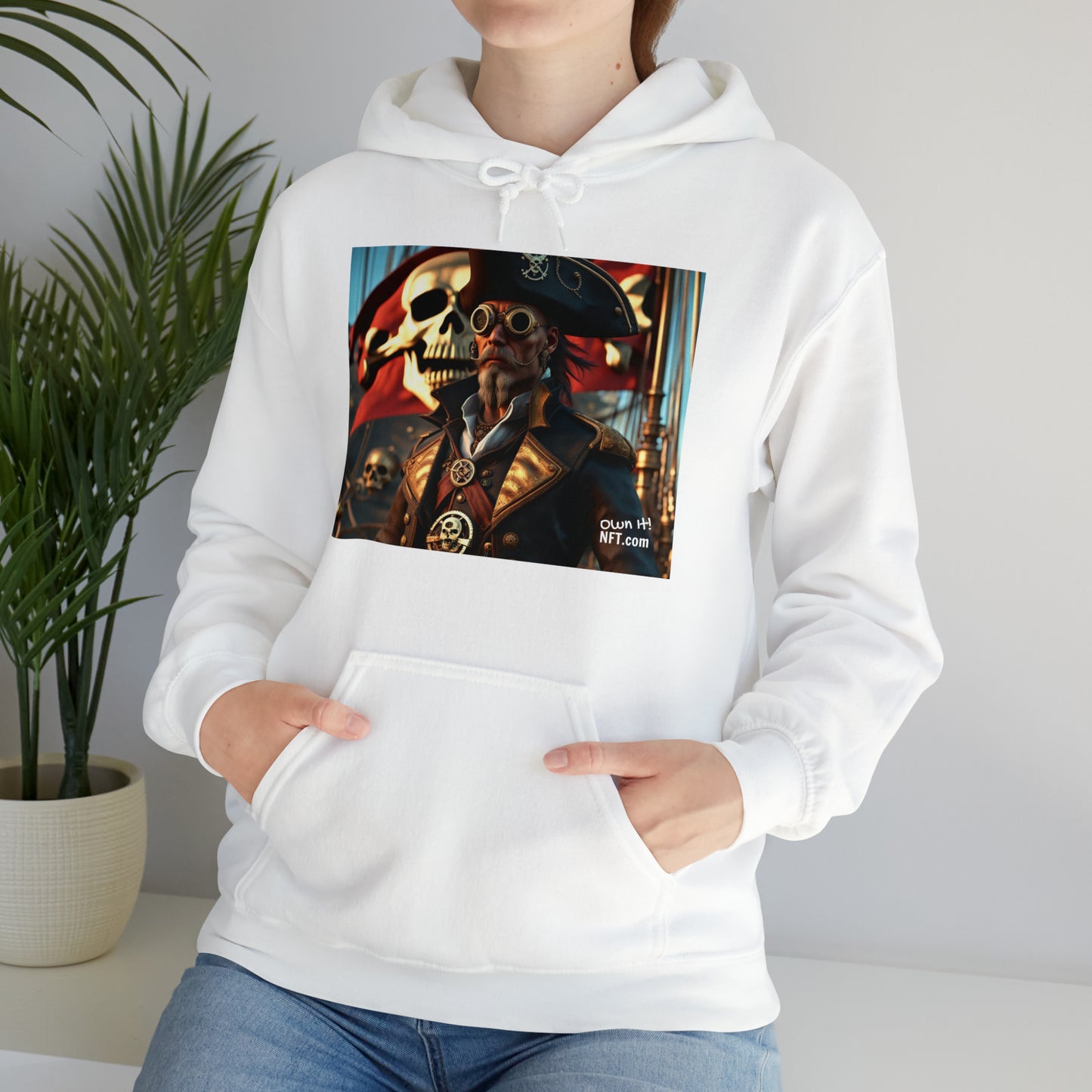 Steampunk Pirate NFT Art Unisex Heavy Blend™ Hooded Sweatshirt