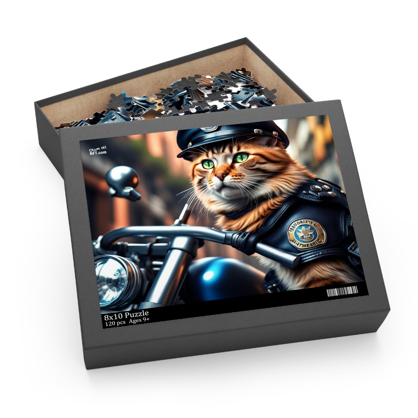 Police Officer Cat Profession NFT Art Collection Puzzle (120, 252, 500-Piece)