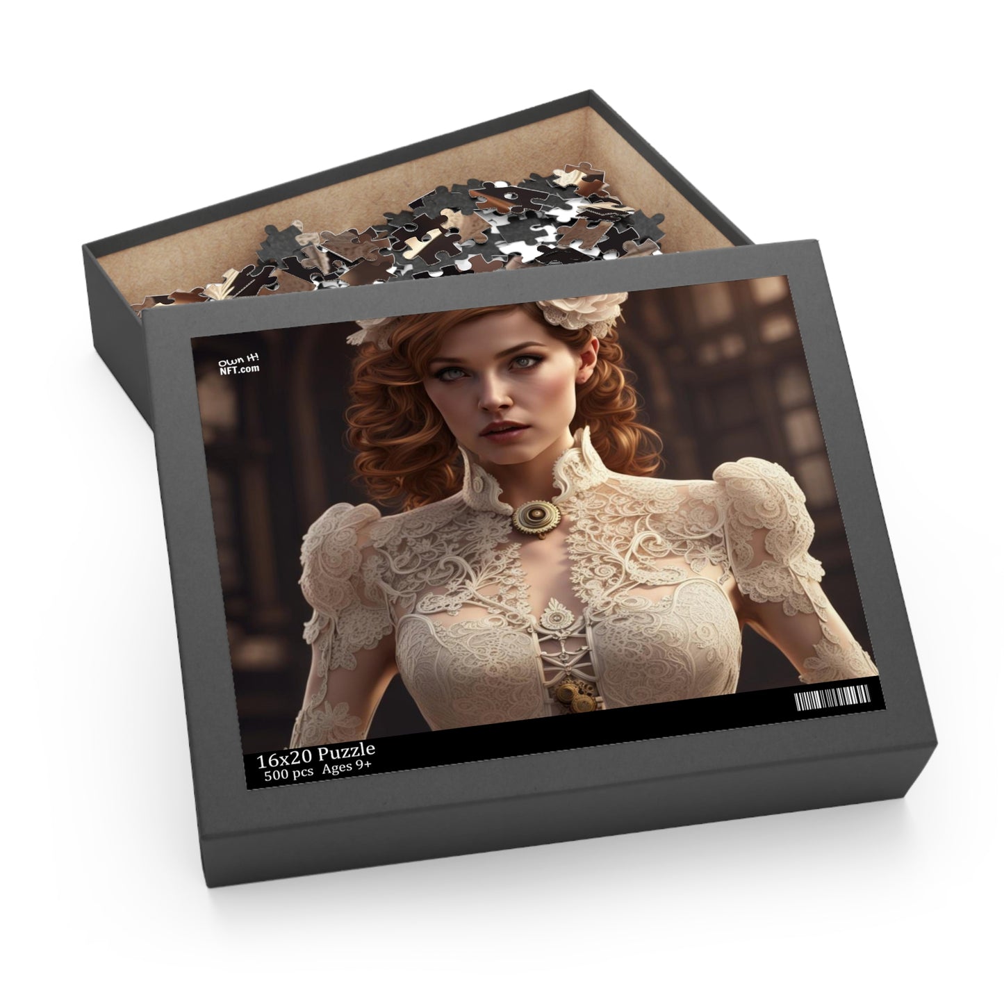 Steampunk Wedding Dress NFT Art Collection Puzzle (120, 252, 500-Piece)