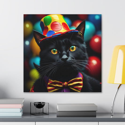 The Circus Clown Cat Profession NFT Art Canvas Gallery Wraps