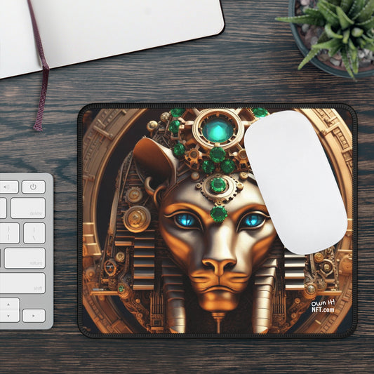 Steampunk Lioness NFT Art Gaming Mouse Pad