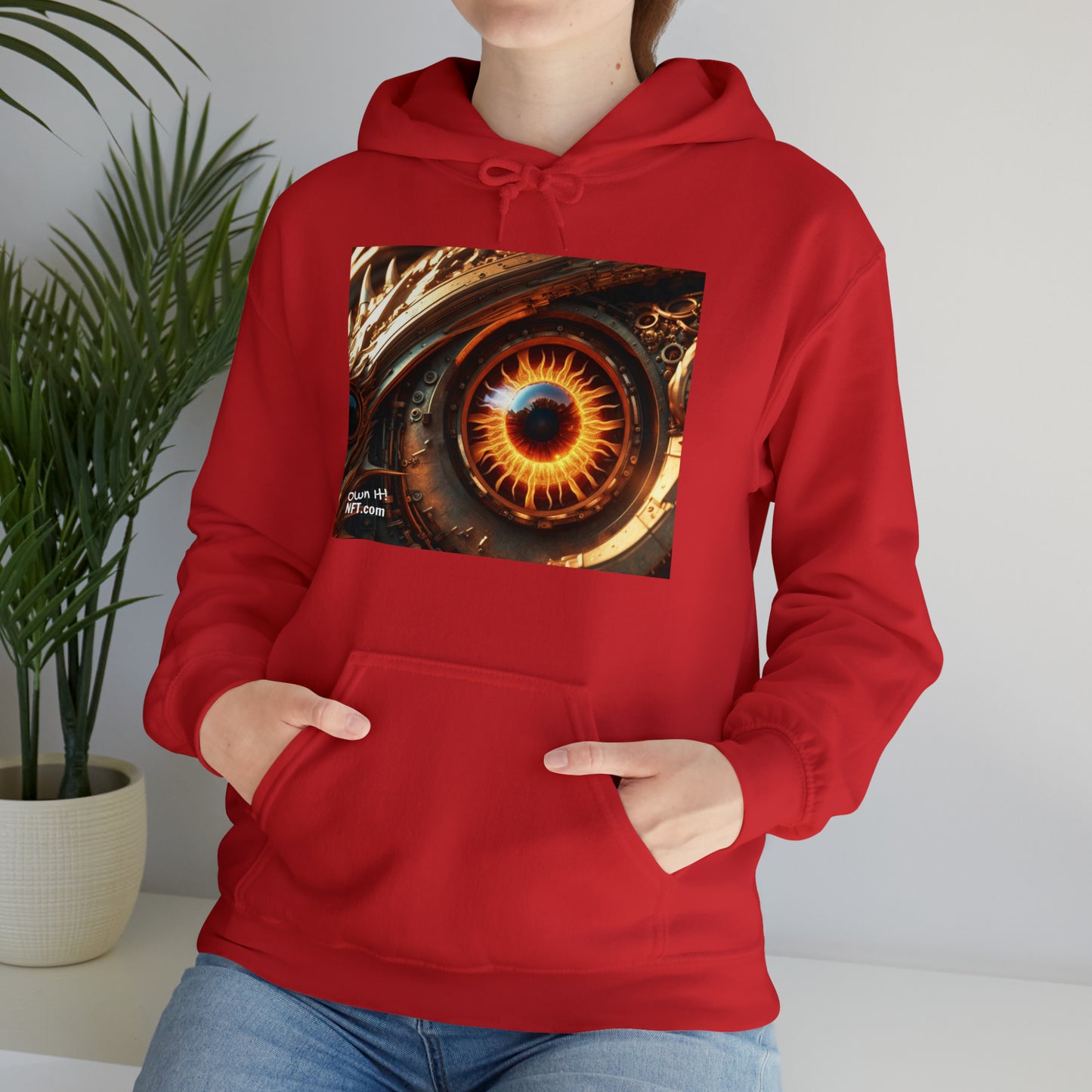 Steampunk Dragon's Eye NFT Art Unisex Heavy Blend™ Hooded Sweatshirt