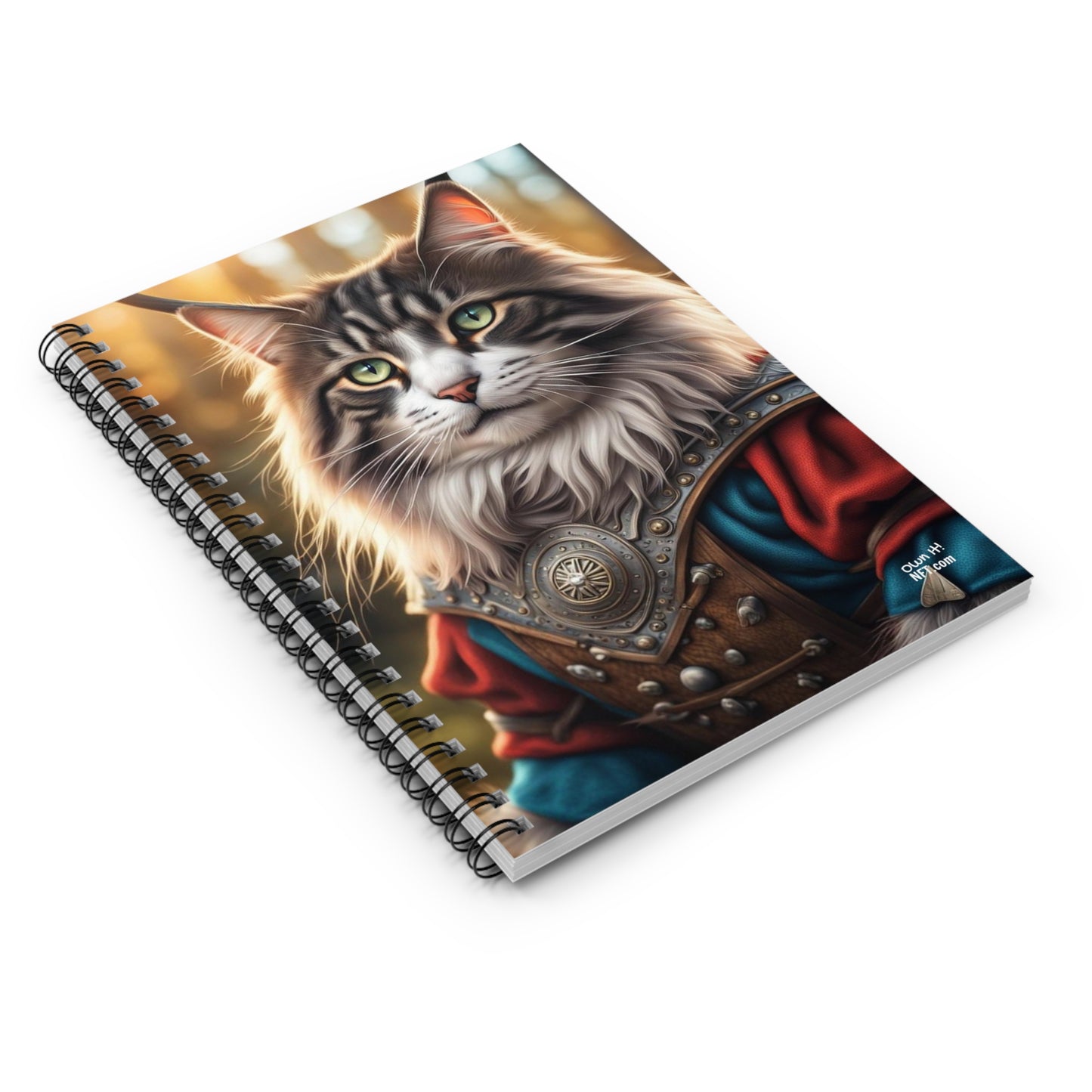 The Viking Cat Profession NFT Art Spiral Notebook - Ruled Line