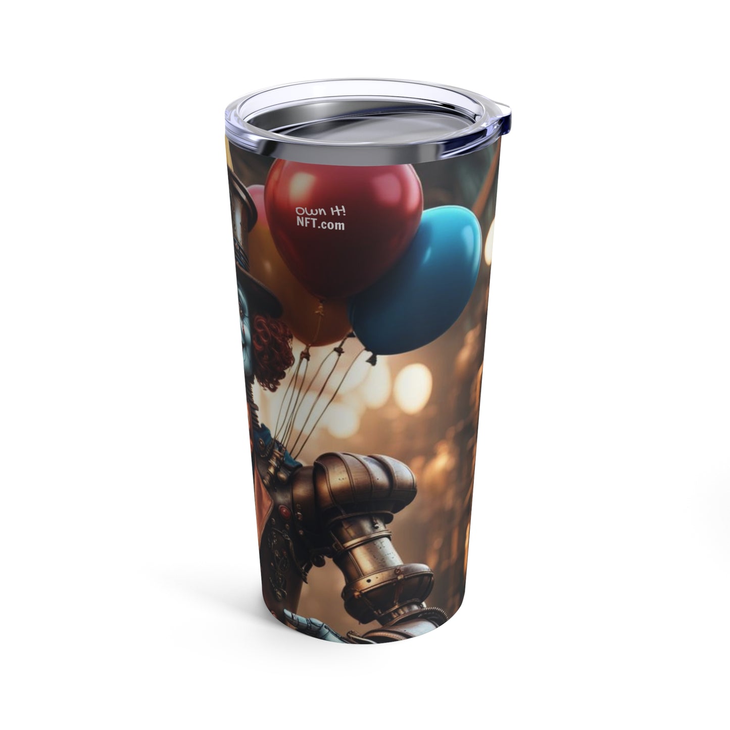 Steampunk Circus Clown NFT Art Tumbler 20oz