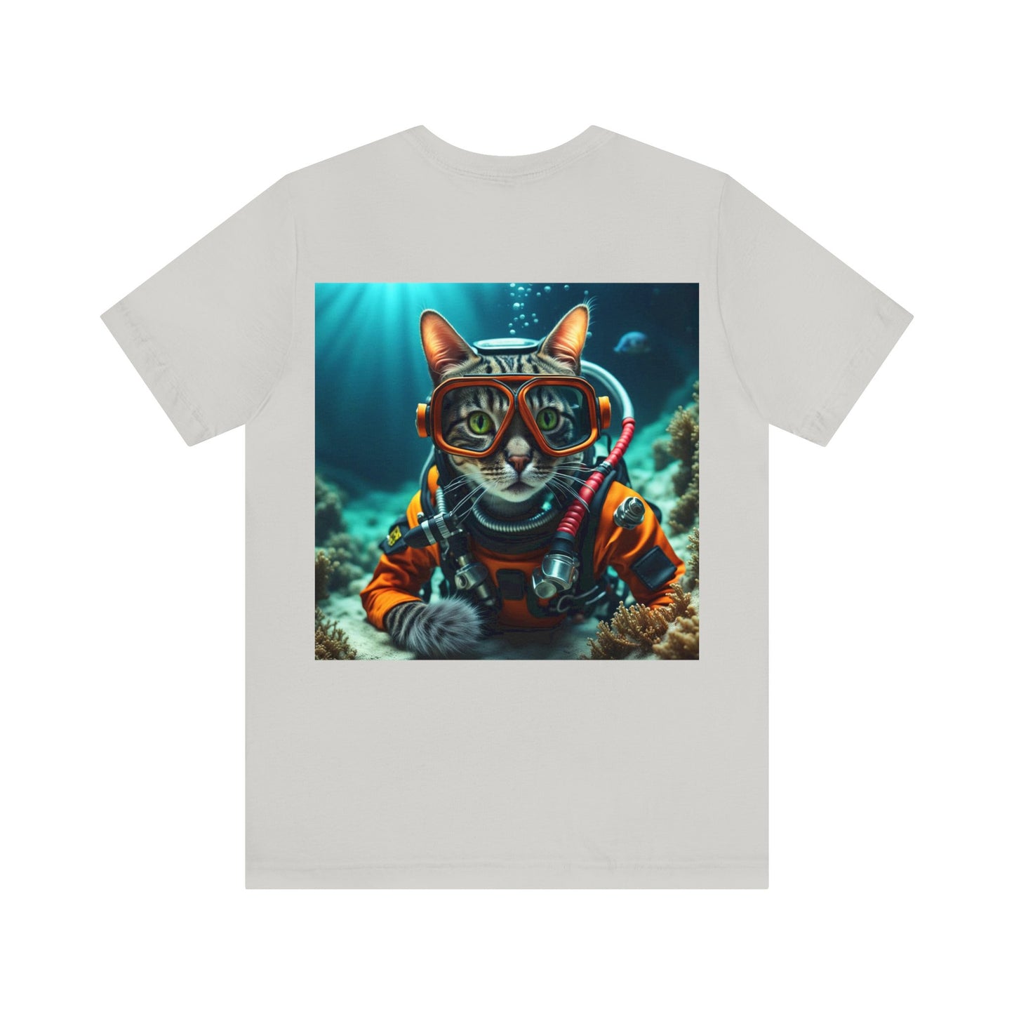 Scuba Diver Cat Profession NFT Art Unisex Jersey Short Sleeve Tee