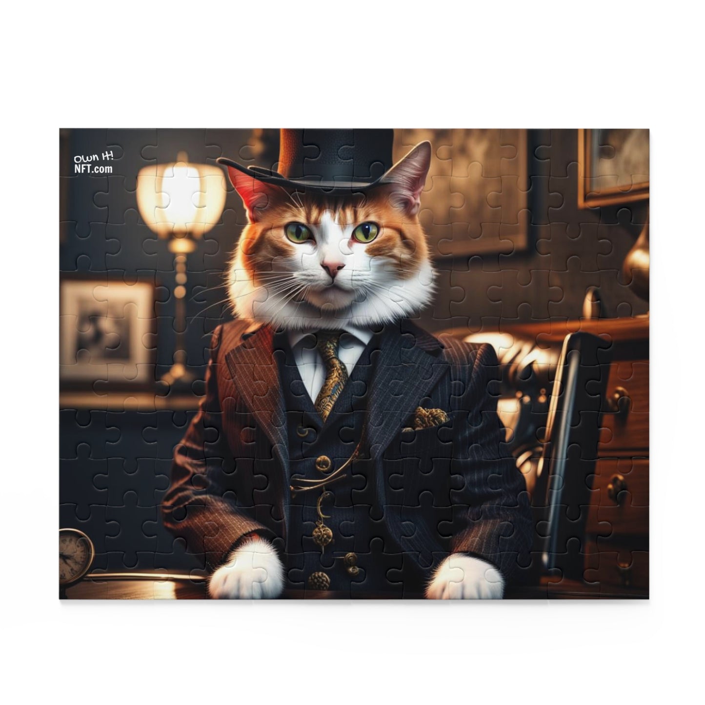 Mafia Boss Cat Profession NFT Art Collection Puzzle (120, 252, 500-Piece)