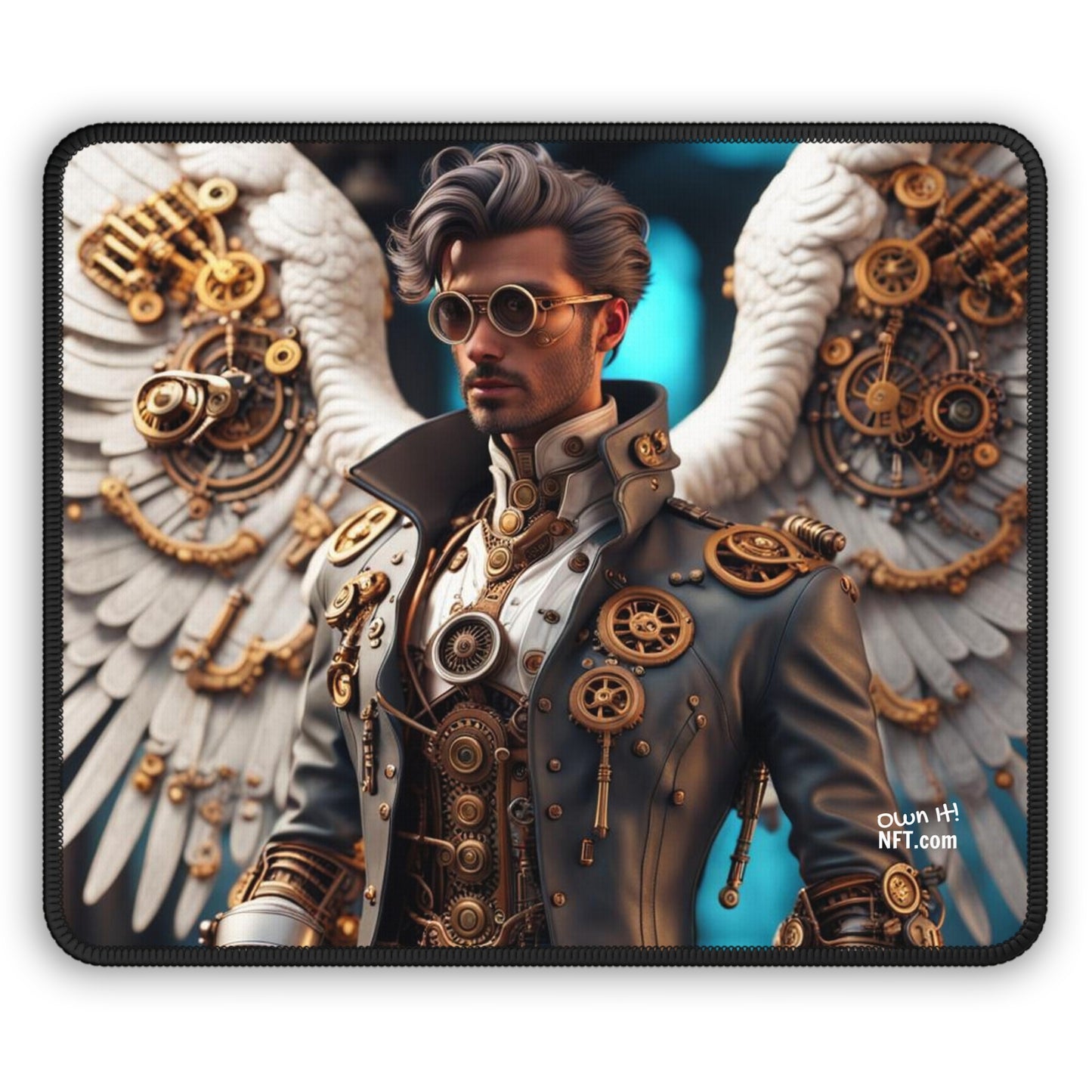 Steampunk Angel NFT Art Gaming Mouse Pad