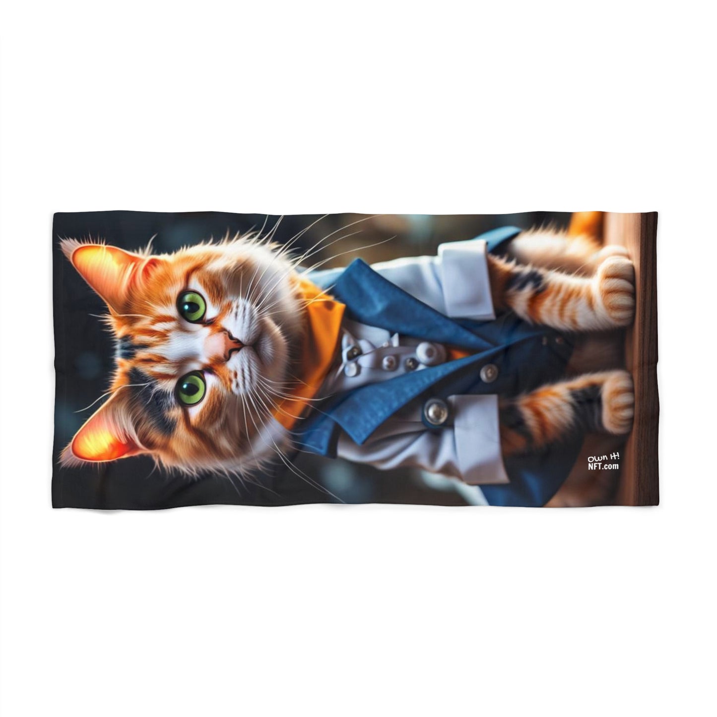 The Scientist Cat Profession NFT Art Beach Towel