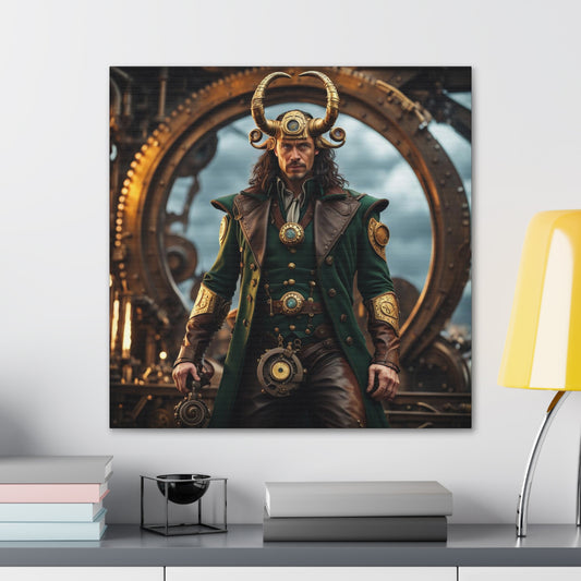 Steampunk Norse God Loki NFT Art Canvas Gallery Wraps