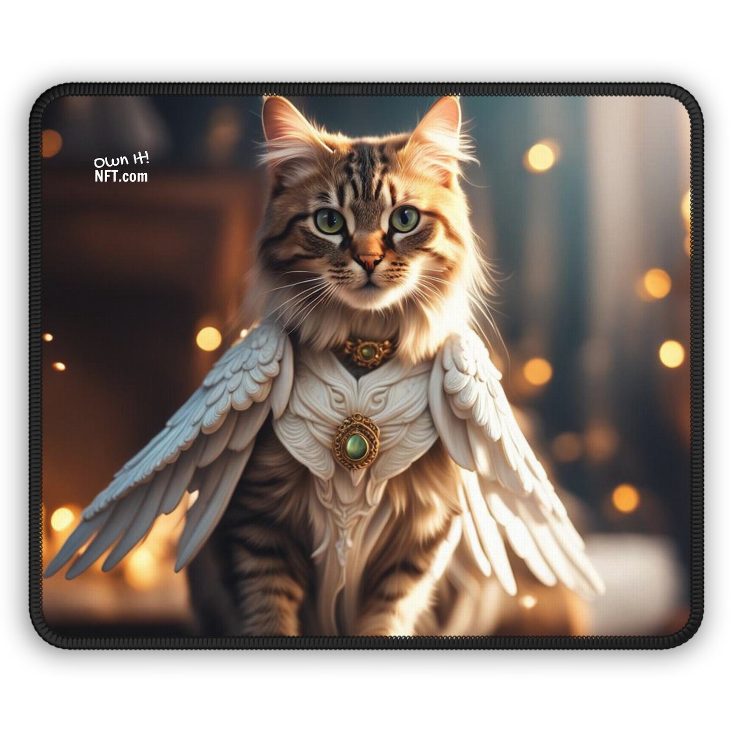 The Angel of Nine Lives Cat Profession NFT Art Gaming Mouse Pad