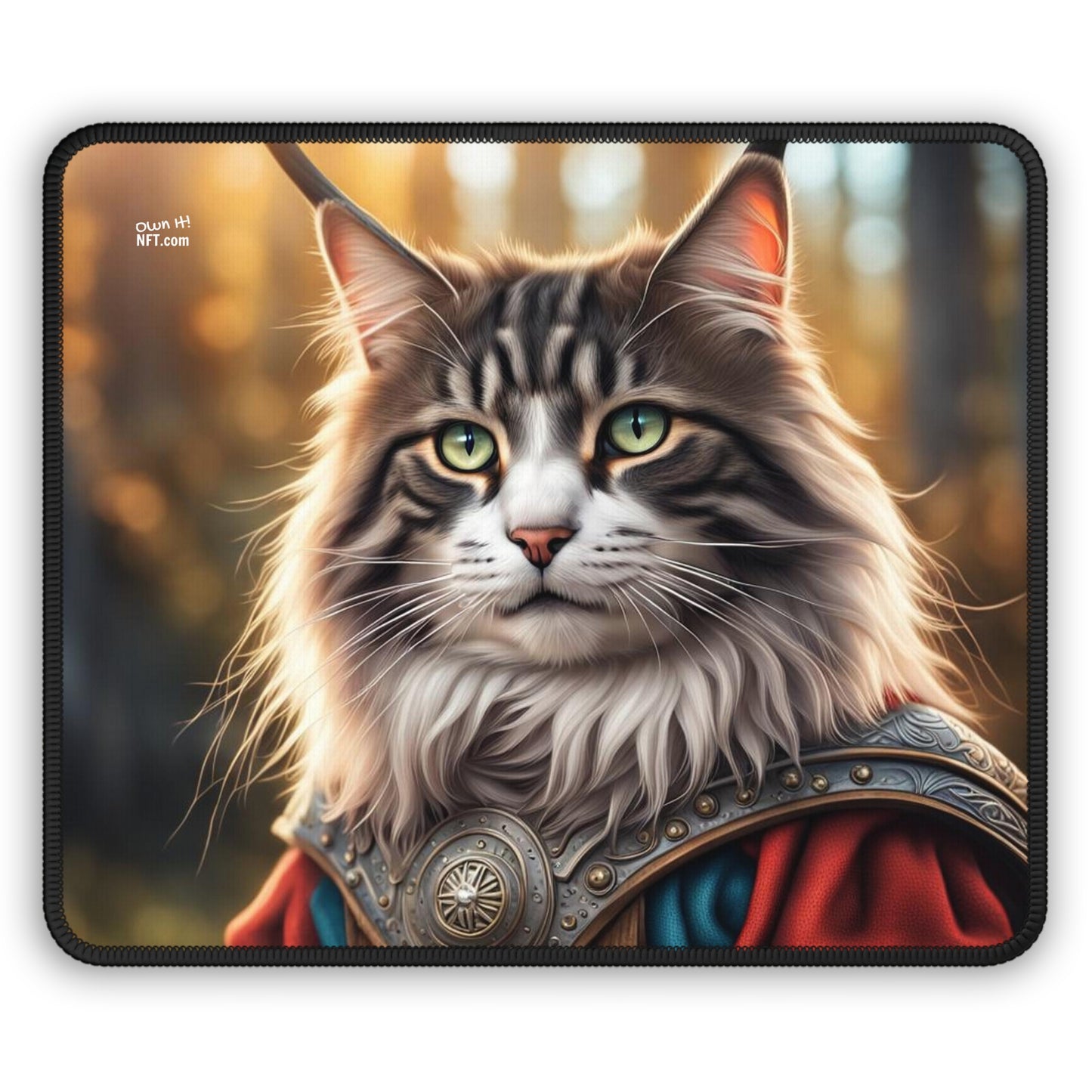 The Viking Cat Profession NFT Art Gaming Mouse Pad