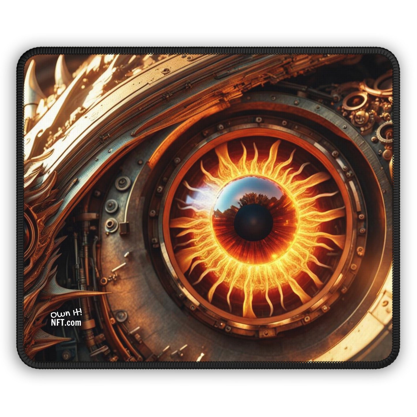 Steampunk Dragon's Eye NFT Art Gaming Mouse Pad