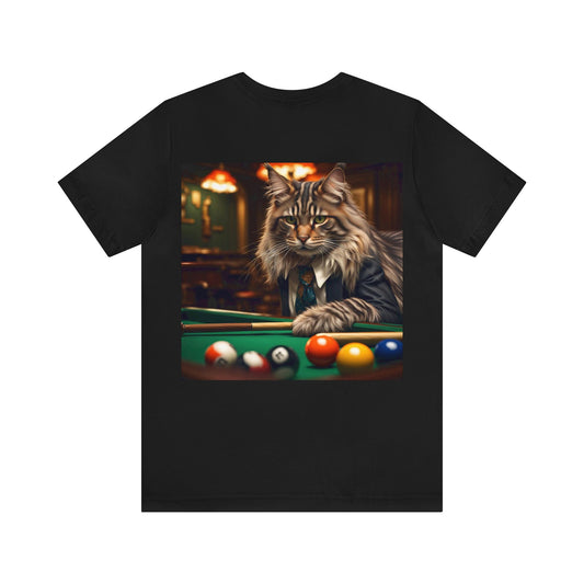 Pool Shark Cat Profession NFT Art Unisex Jersey Short Sleeve Tee