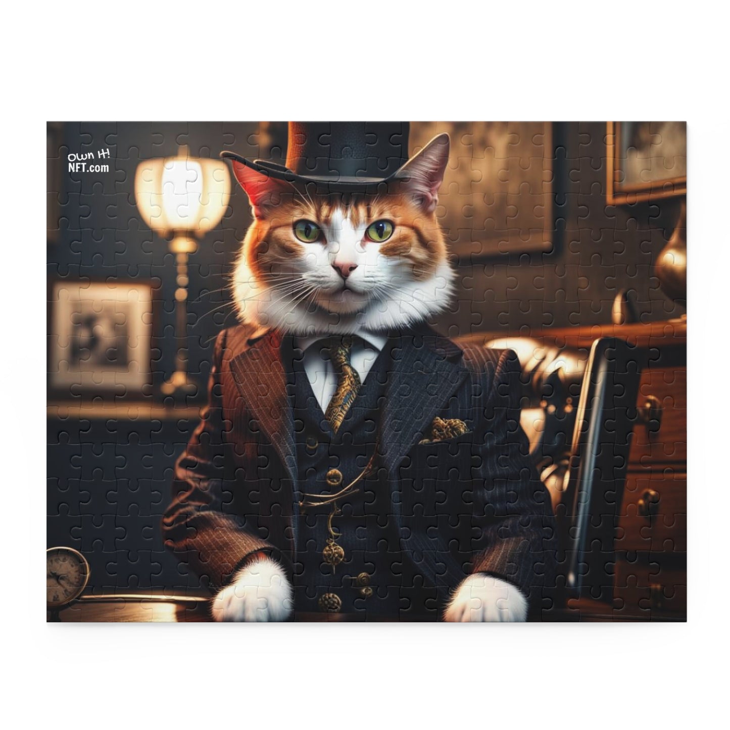 Mafia Boss Cat Profession NFT Art Collection Puzzle (120, 252, 500-Piece)