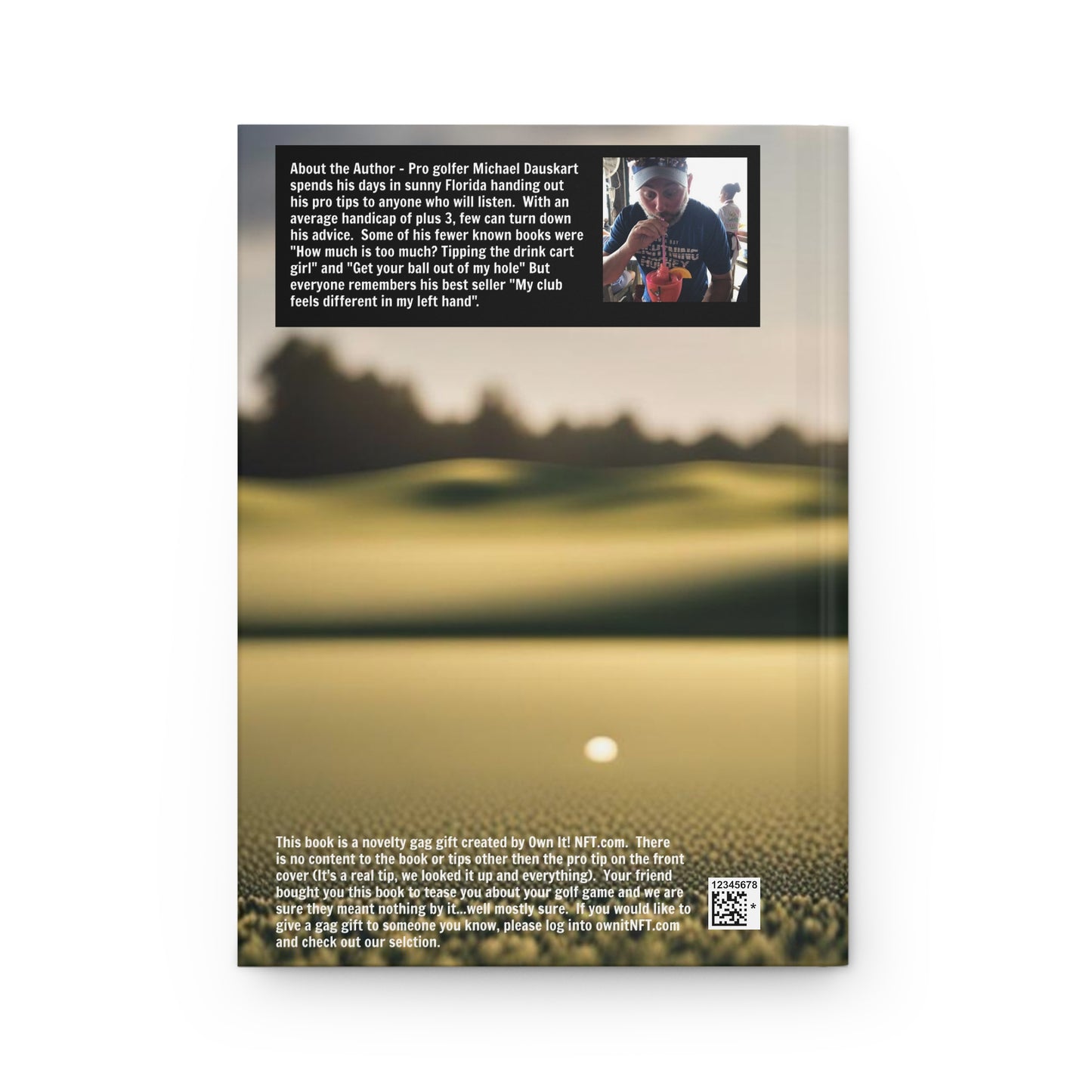 Novelty Gag Gift - "Golf Tips for the Totally Inept" Hardcover Journal Matte