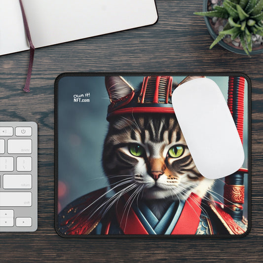 The Samurai Cat Profession NFT Art Gaming Mouse Pad