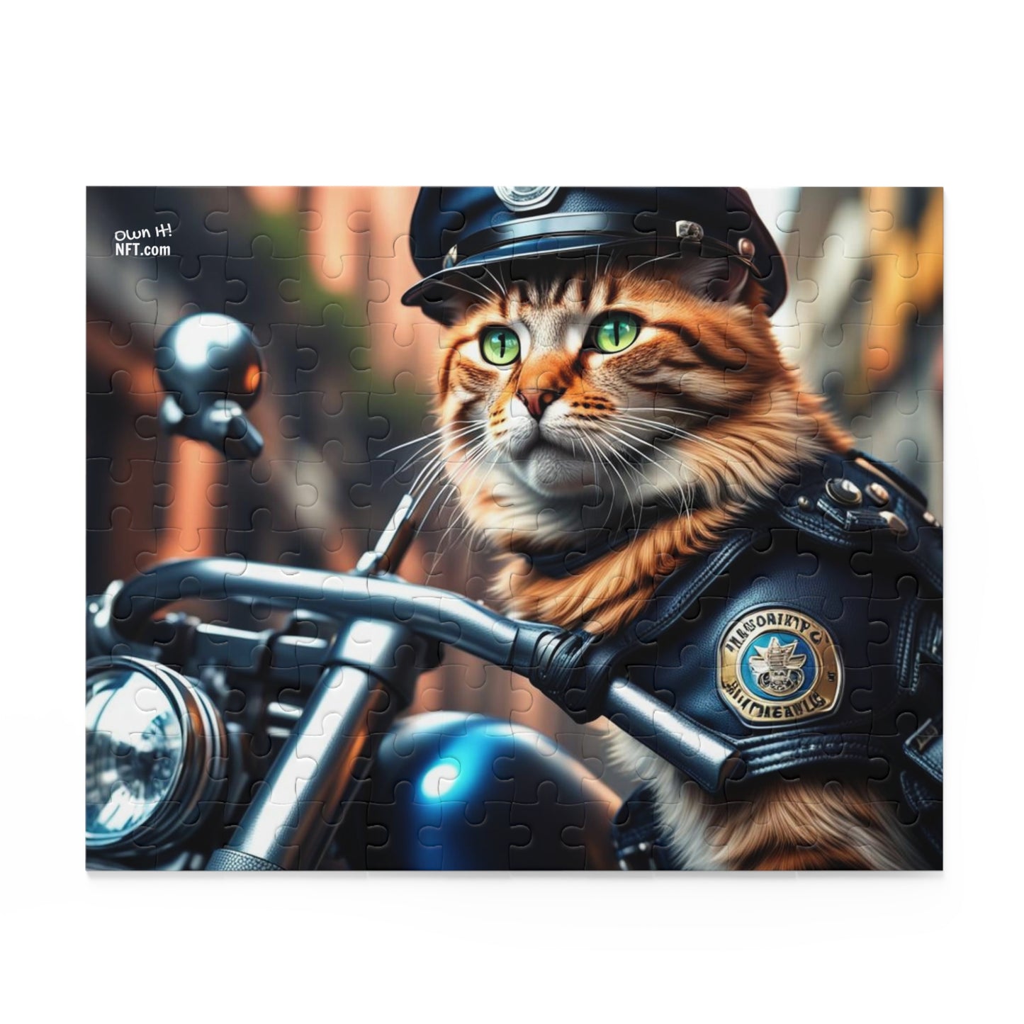 Police Officer Cat Profession NFT Art Collection Puzzle (120, 252, 500-Piece)