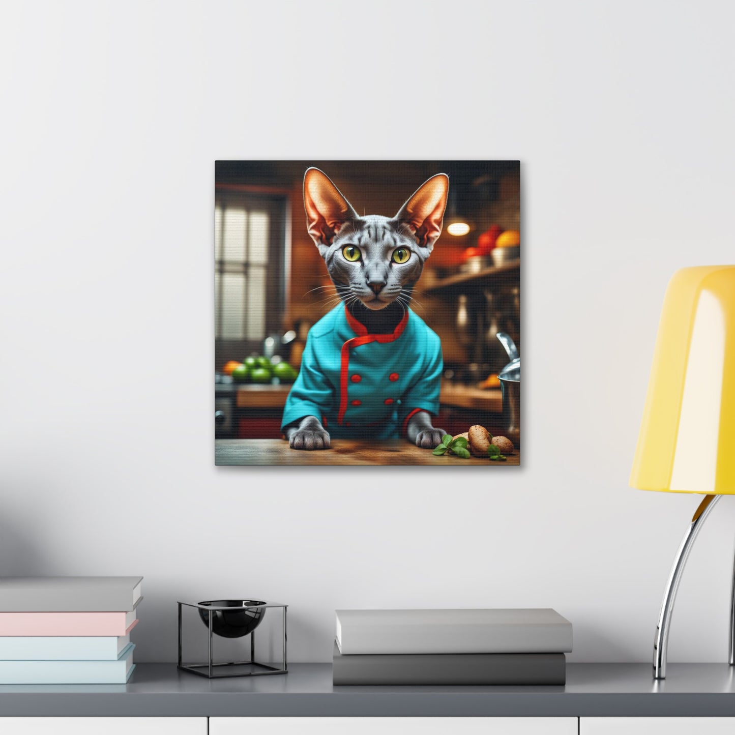 The Head Chef Cat Profession NFT Art Canvas Gallery Wraps