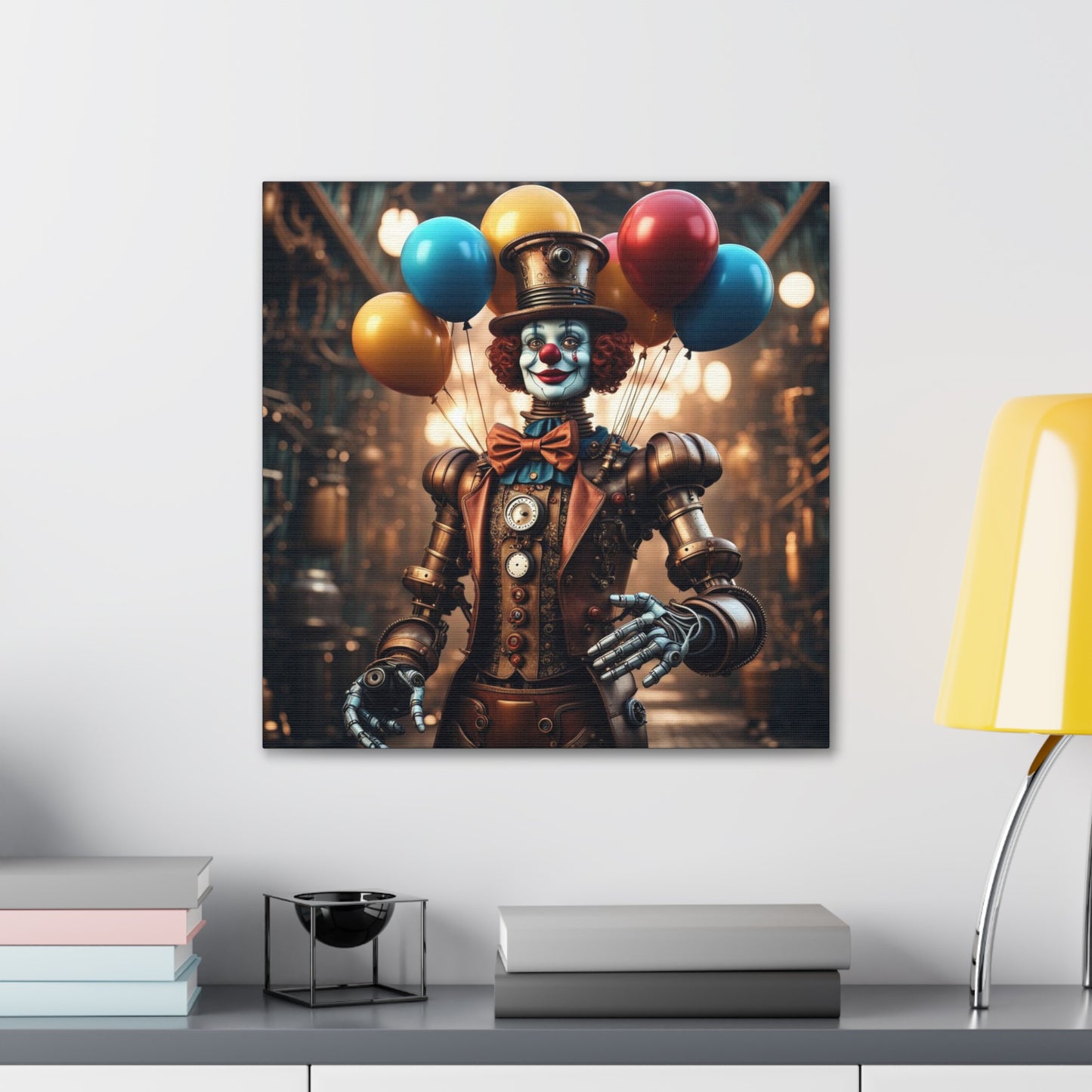 Steampunk Circus Clown NFT Art Canvas Gallery Wraps