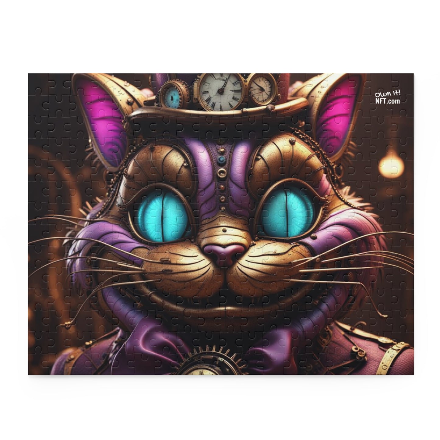 Steampunk Cat NFT Art Collection Puzzle (120, 252, 500-Piece)