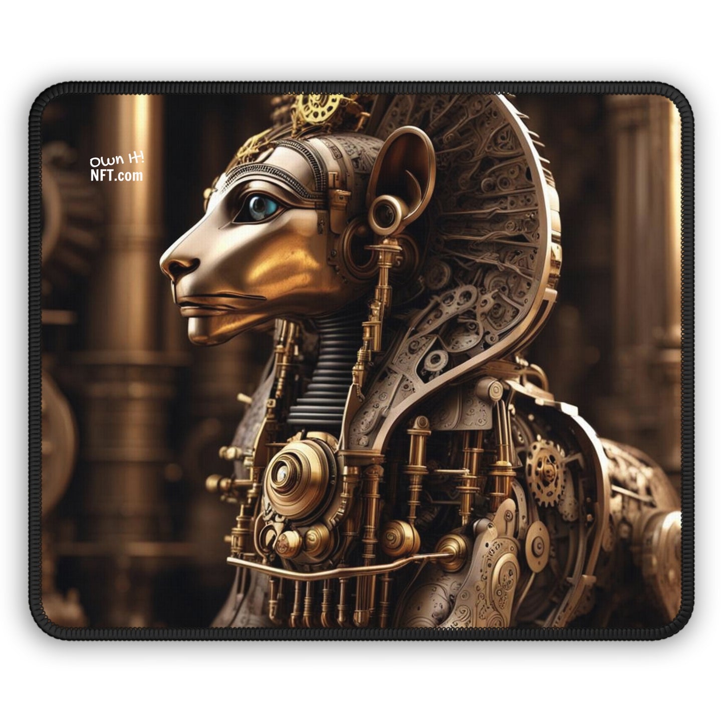 Steampunk Sphinx NFT Art Gaming Mouse Pad