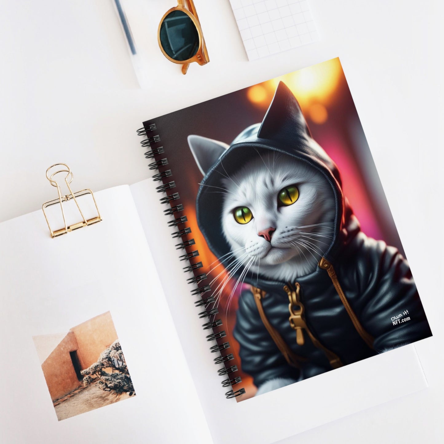 The Inner City Cat Profession NFT Art Spiral Notebook - Ruled Line