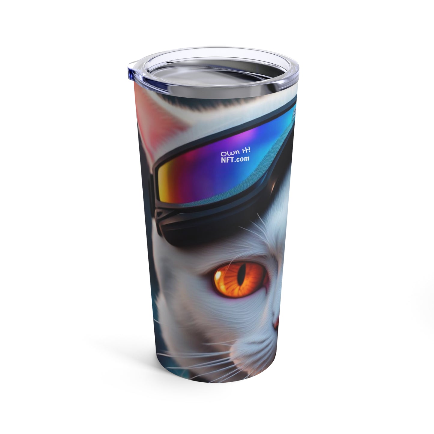 The Ski Instructor Cat Profession NFT Art Tumbler 20oz