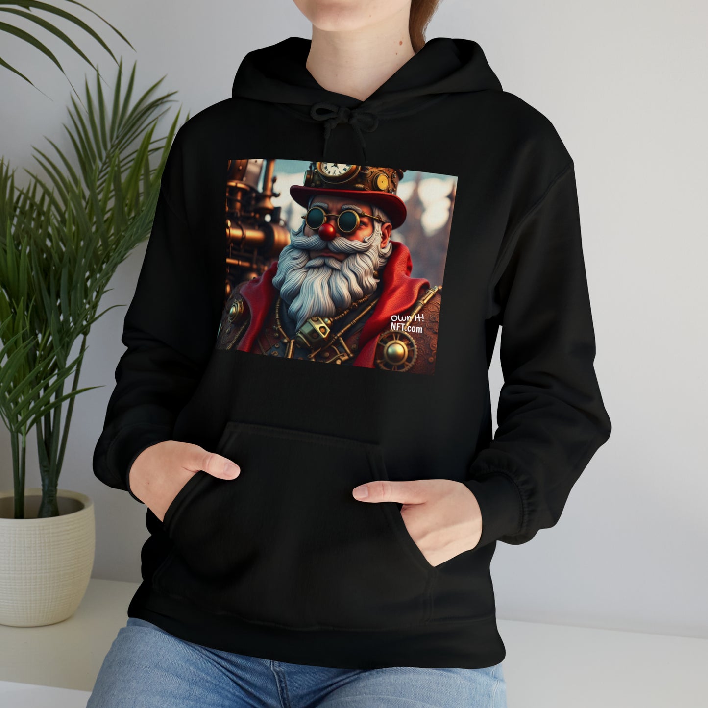 Steampunk Santa Claus NFT Art Unisex Heavy Blend™ Hooded Sweatshirt