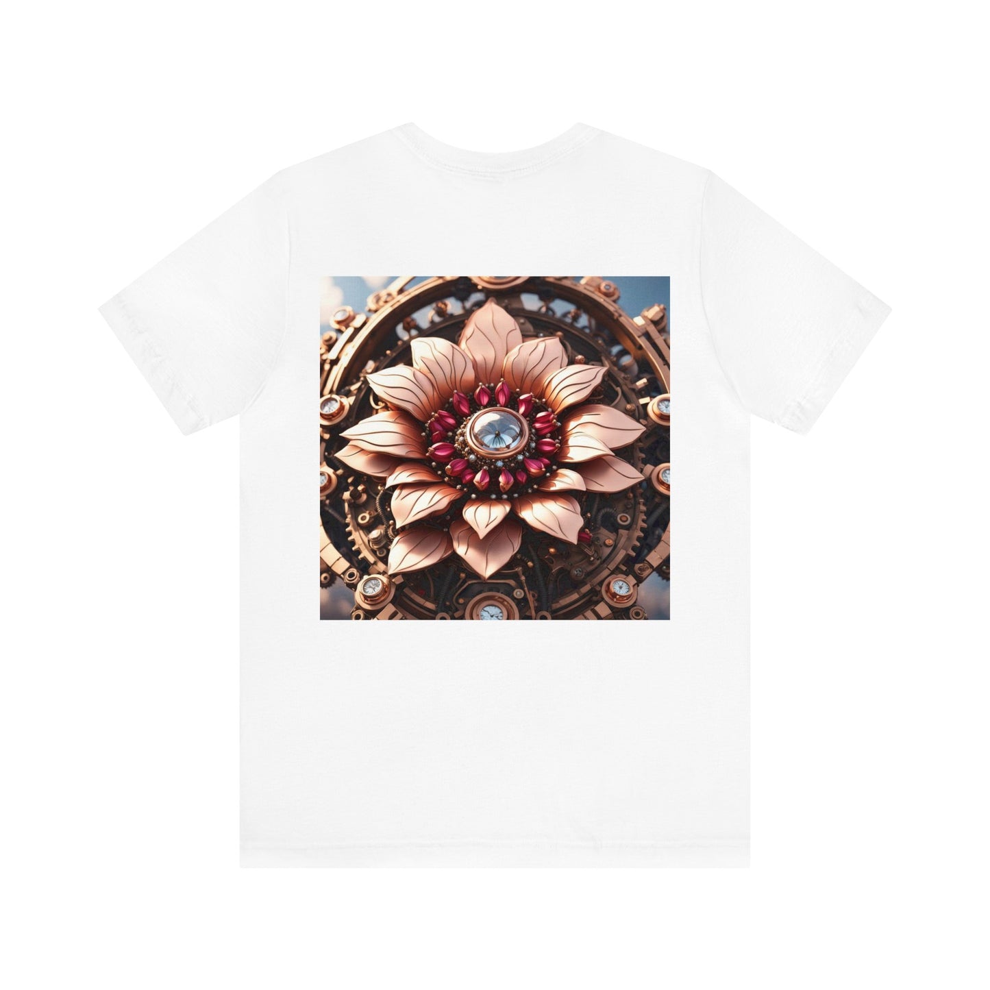 Steampunk Dahlia Flower NFT Unisex Jersey Short Sleeve Tee T-Shirt