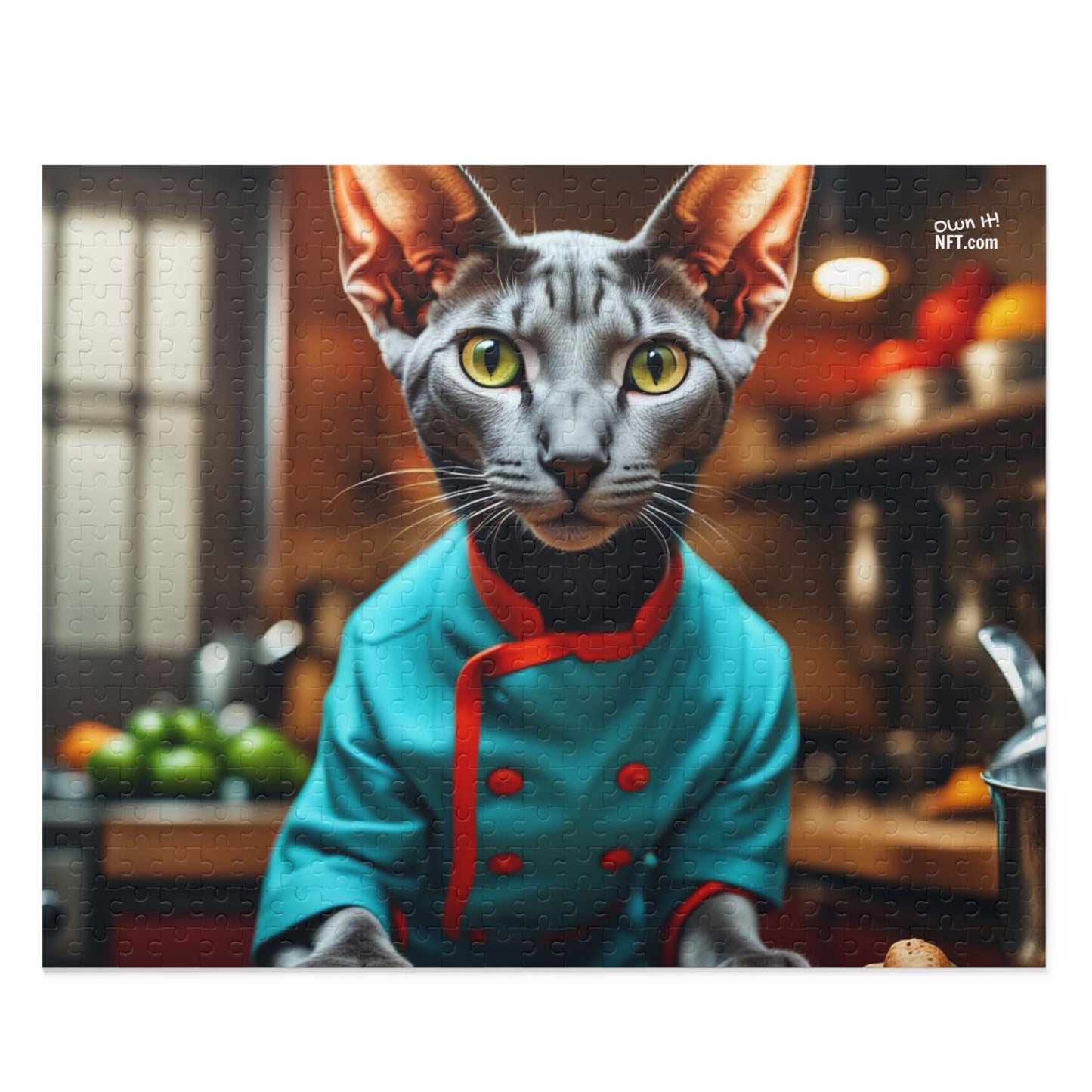 Head Chef Cat Profession NFT Art Collection Puzzle (120, 252, 500-Piece)