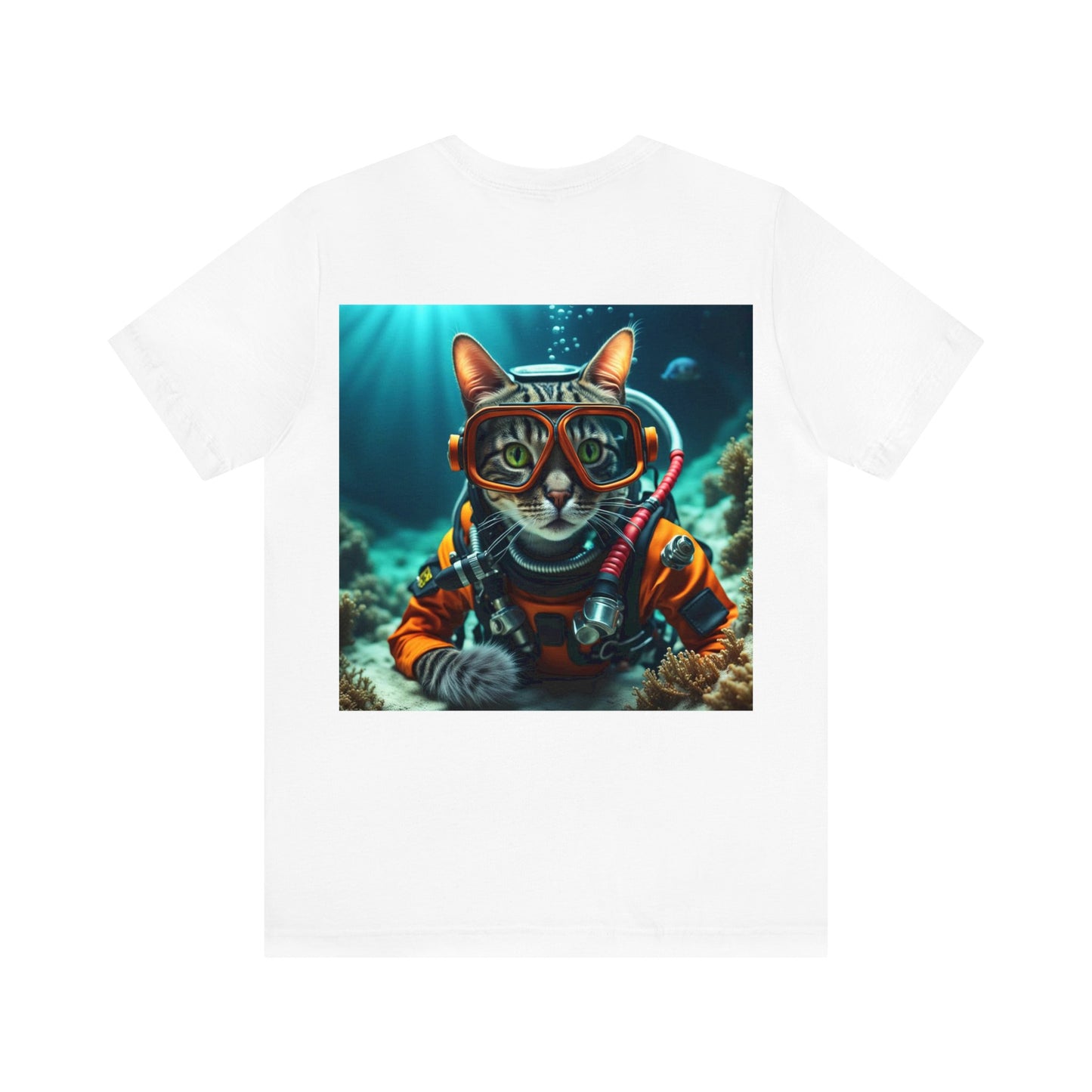 Scuba Diver Cat Profession NFT Art Unisex Jersey Short Sleeve Tee