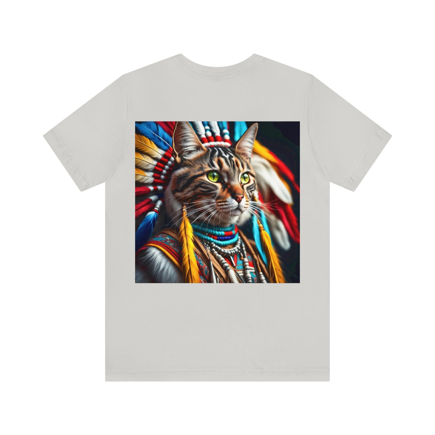 American Indian Chief Cat Profession NFT Art Unisex Jersey Short Sleeve Tee