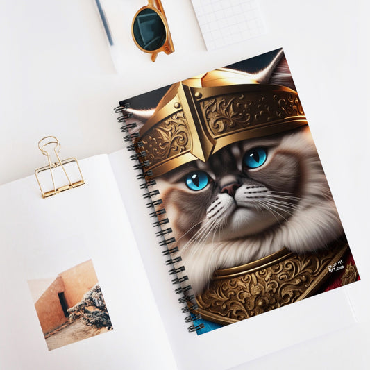 The King of the Cats Profession NFT Art Spiral Notebook - Ruled Line