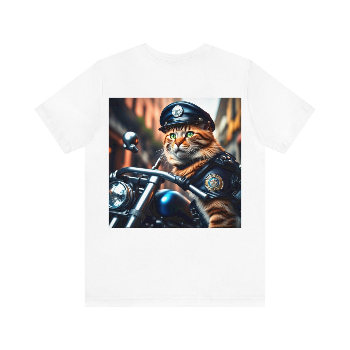 Police Officer Cat Profession NFT Art Unisex Jersey Short Sleeve Tee