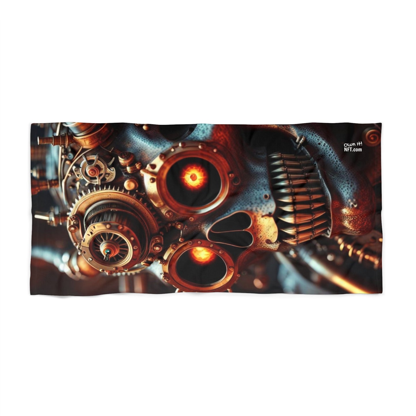 Steampunk Devil NFT Art Beach Towel