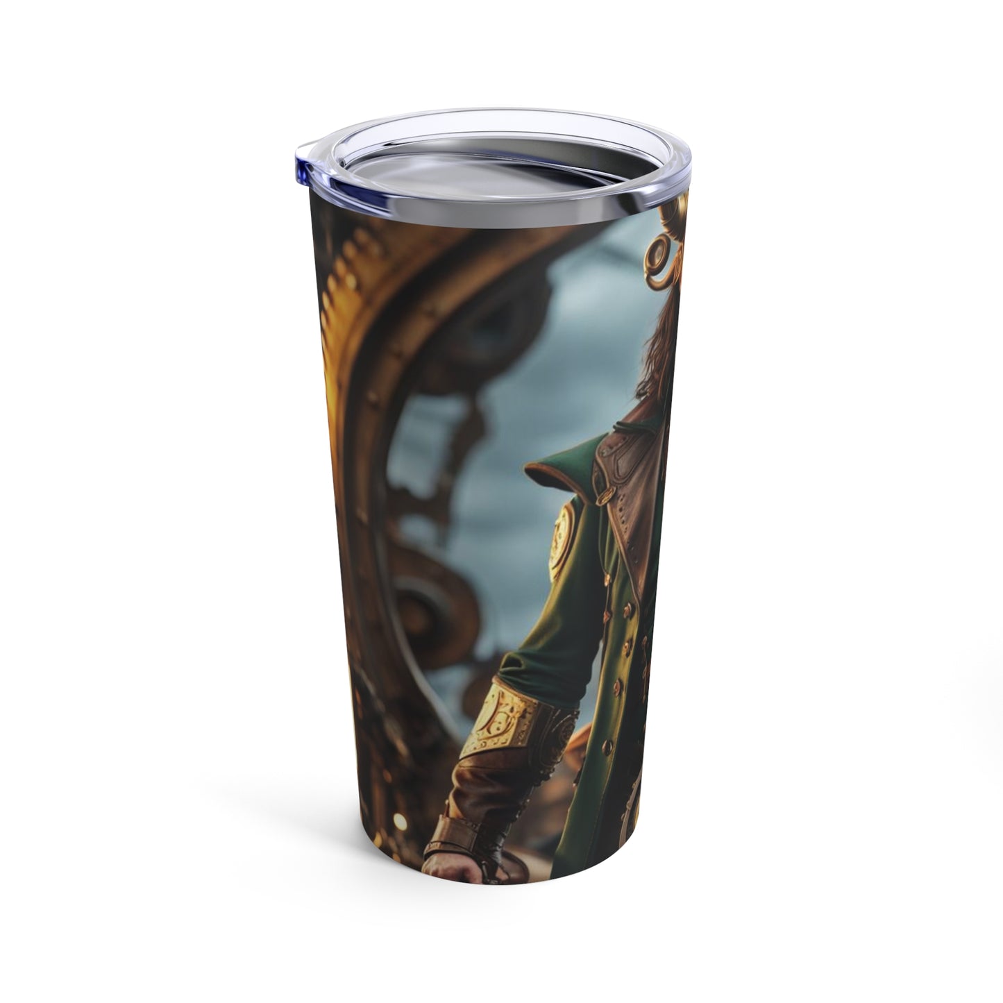 Steampunk Norse God Loki NFT Art Tumbler 20oz