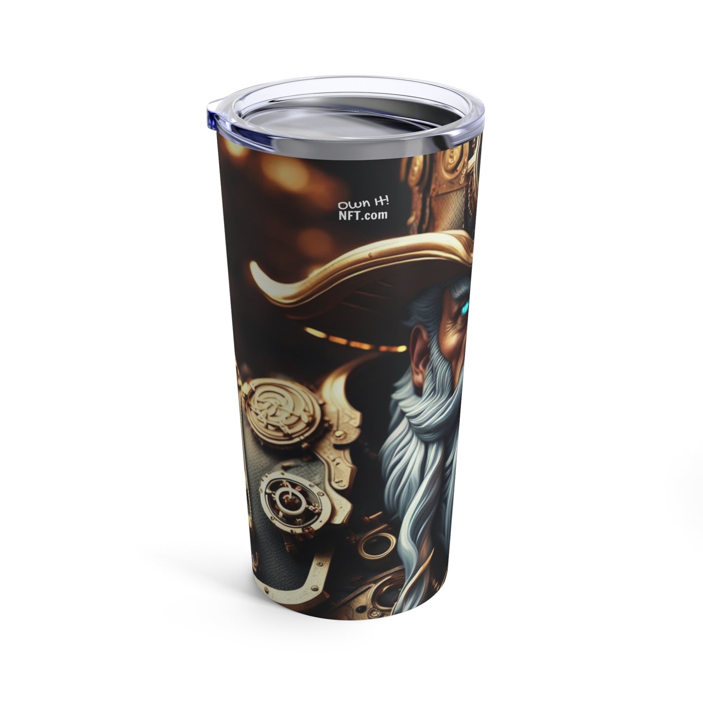 Steampunk Norse God Odin NFT Art Tumbler 20oz