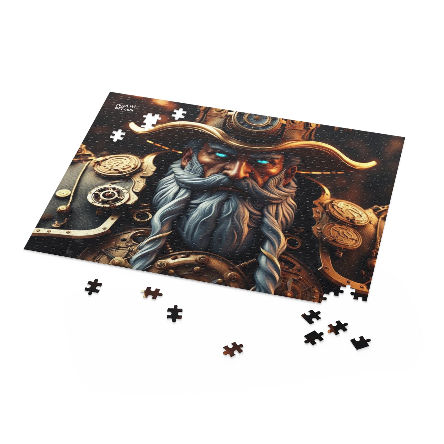 Steampunk Norse God Odin NFT Art Collection Puzzle (120, 252, 500-Piece)