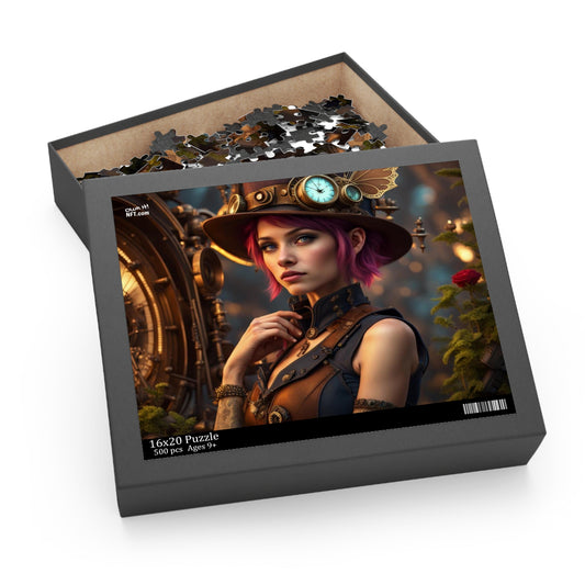 Steampunk Pixie NFT Art Collection Puzzle (120, 252, 500-Piece)