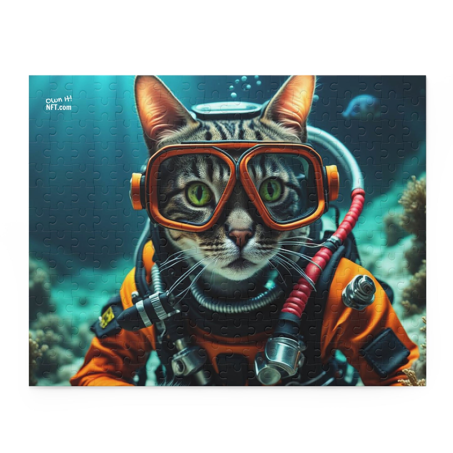 Scuba Diver Cat Profession NFT Art Collection Puzzle (120, 252, 500-Piece)