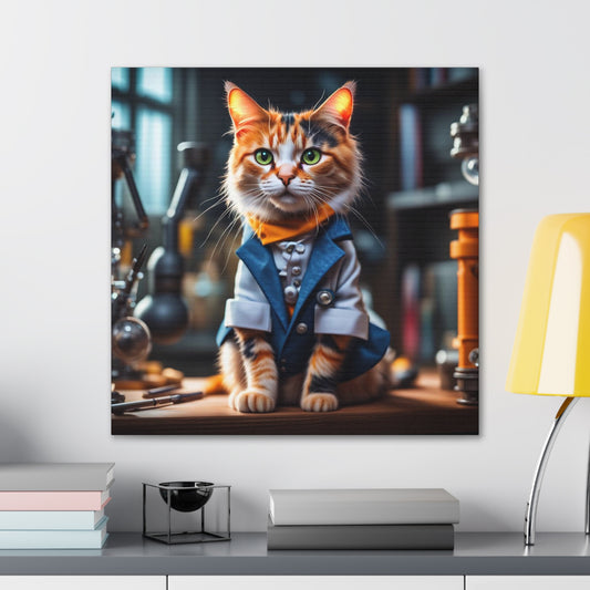 The Scientist Cat Profession NFT Art Canvas Gallery Wraps